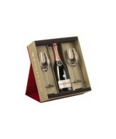 Bollinger Rose Gift Pack with Flutes