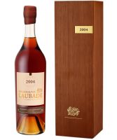 Chateau de Laubade Bas Armagnac Vintage 2004 bottle and wooden presentation case image.