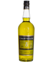 Chartreuse Yellow French abbey herbal liqueur bottle image.