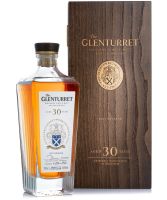 The Glenturret 30 Year Old 2021 limited edition release Highland single malt Scotch whisky bottle and wooden presentation case image.